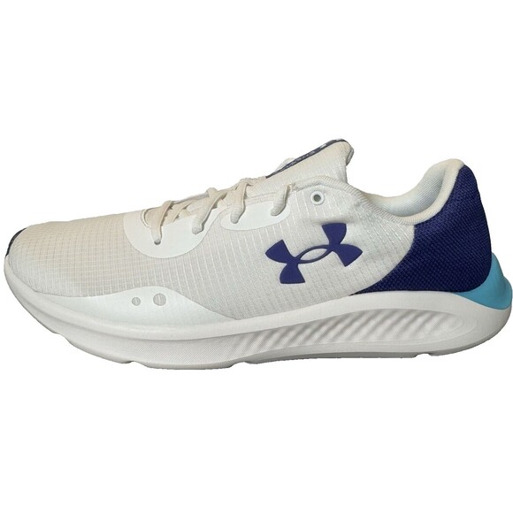 Under Armour Mens Size 9.5 Charged Pursuit 3 White Sonar Blue Running Shoes main image 4